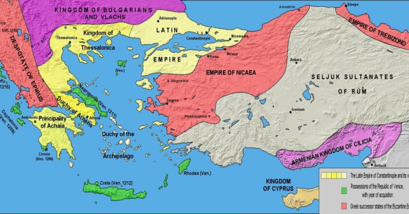 La spartizione dell’impero bizantino