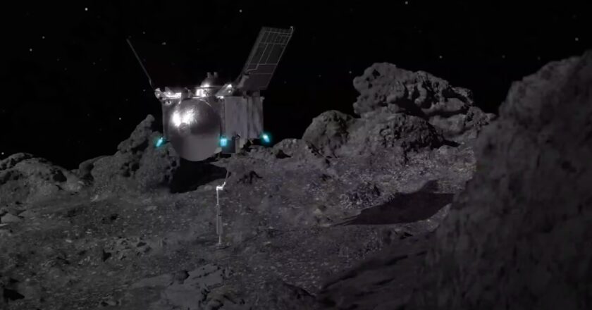 OSIRIS-REx lascia il segno sull’asteroide Bennu