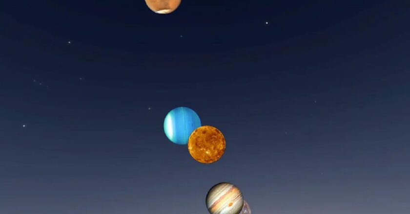 <strong>Allineamento di 5 pianeti del sistema solare</strong>