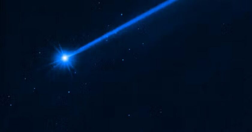 Hubble osserva i detriti dall’asteroide Dimorphos